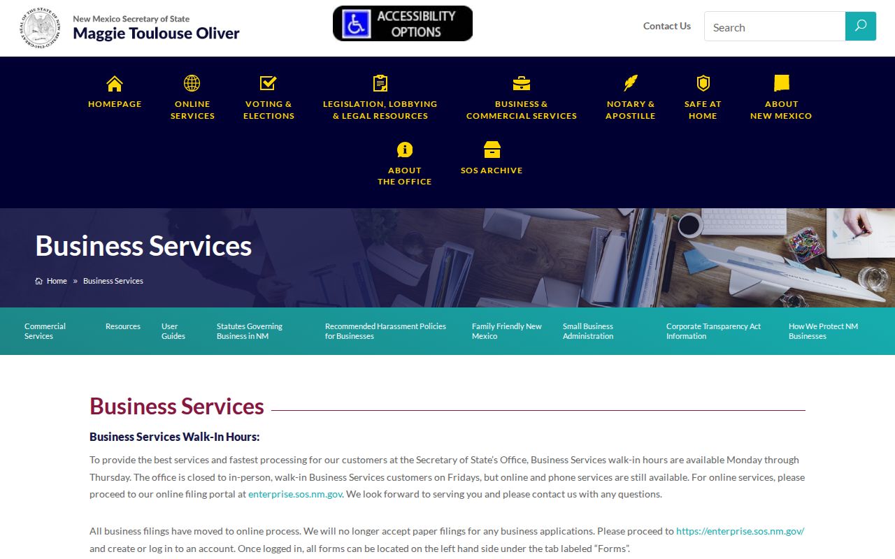 Roswell neighbors: New Mexico Secretary of State Business Services portal